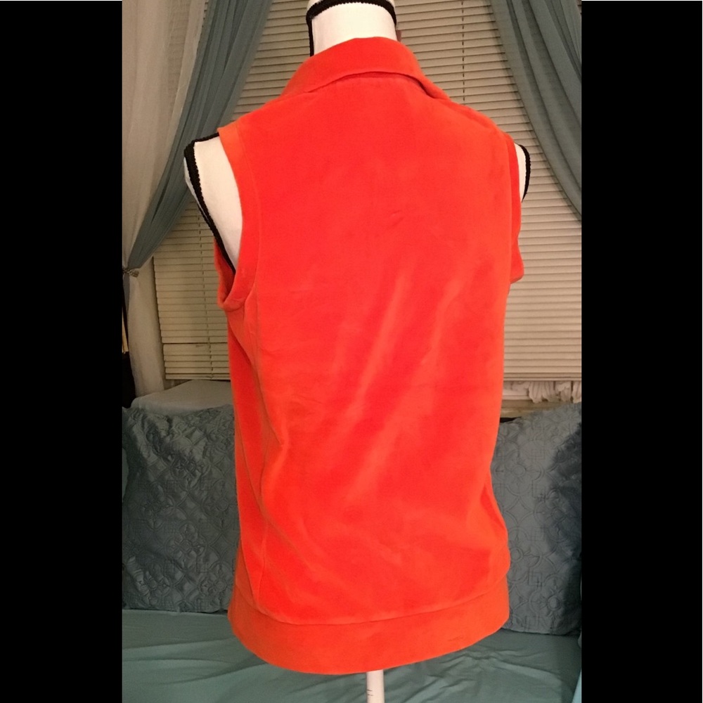 Quacker Factory Bright & Shiny Orange Vest - image 4